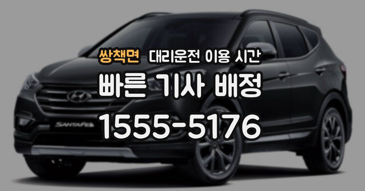 쌍책면 대리운전 이용 시간