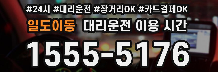 일도이동 대리운전 이용 시간