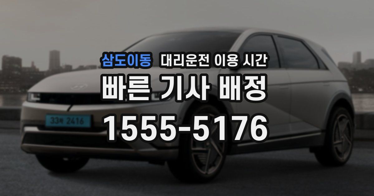 삼도이동 대리운전 이용 시간