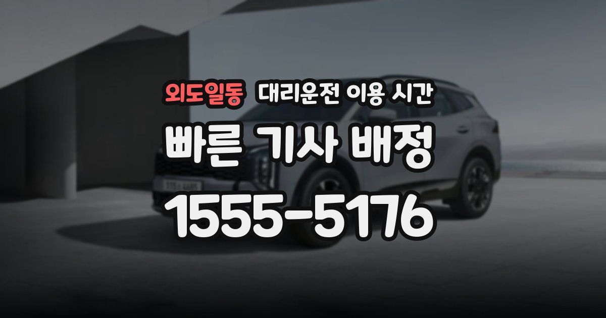 외도일동 대리운전 이용 시간