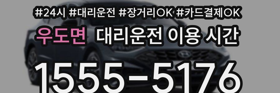 우도면 대리운전 이용 시간