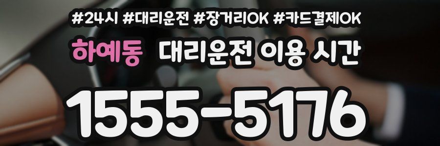 하예동 대리운전 이용 시간