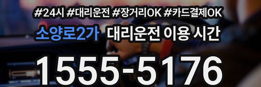 소양로2가 대리운전 이용 시간