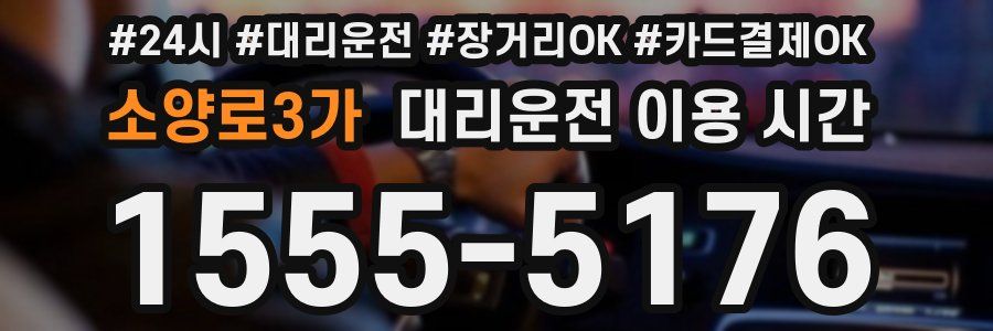 소양로3가 대리운전 이용 시간