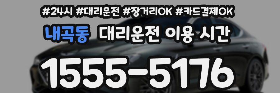 내곡동 대리운전 이용 시간