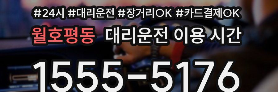 월호평동 대리운전 이용 시간