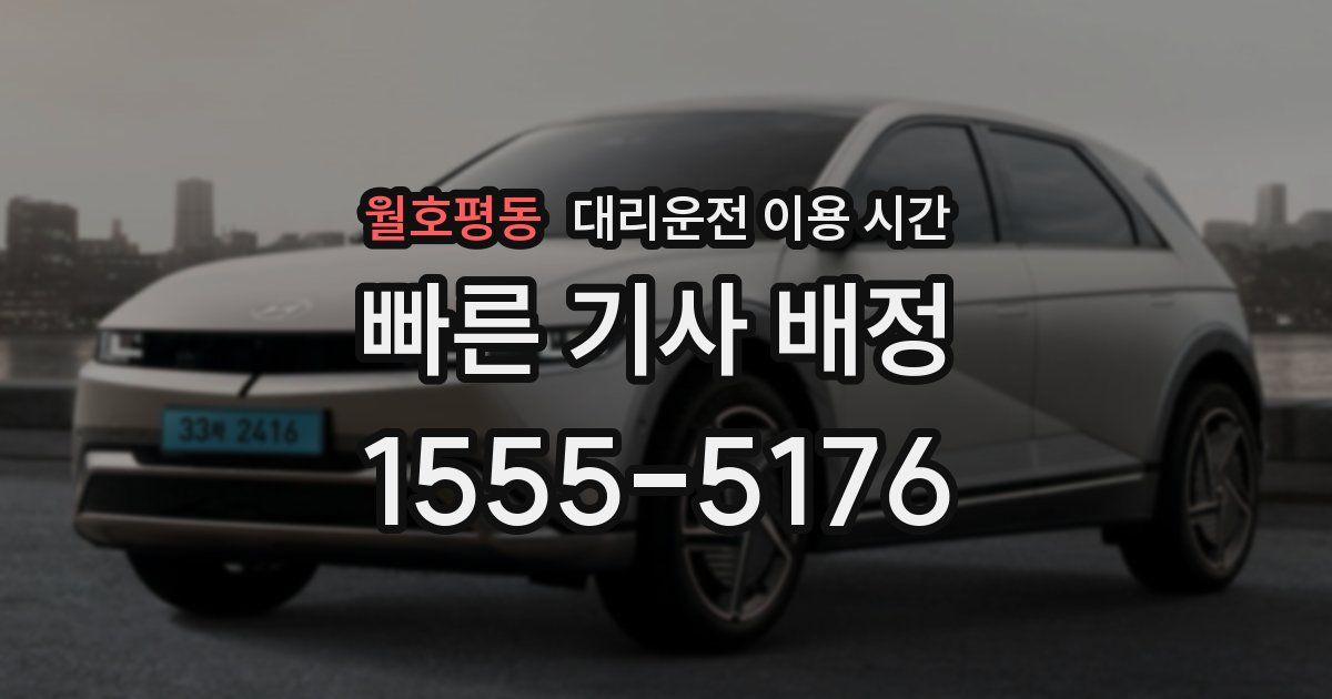 월호평동 대리운전 이용 시간