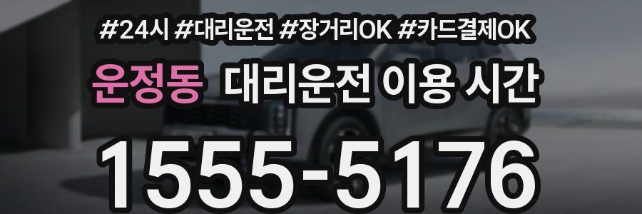 운정동 대리운전 이용 시간