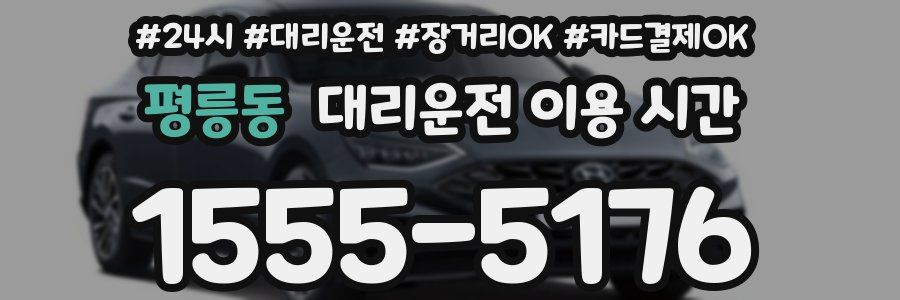 평릉동 대리운전 이용 시간