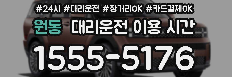 원동 대리운전 이용 시간