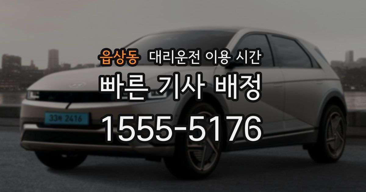 읍상동 대리운전 이용 시간
