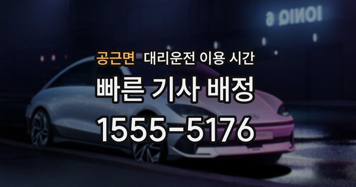 공근면 대리운전 이용 시간