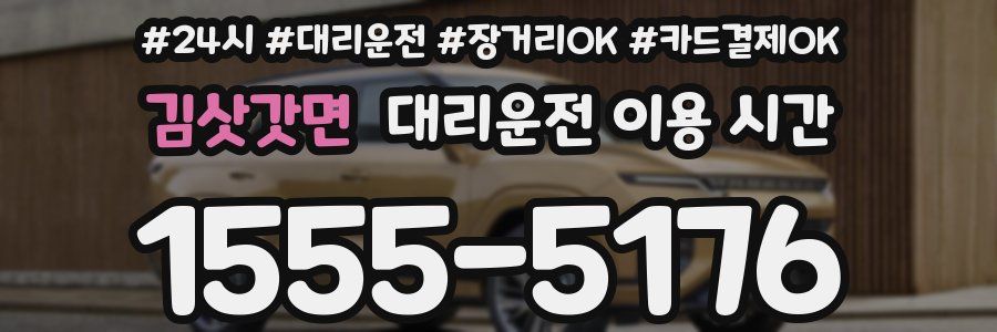 김삿갓면 대리운전 이용 시간