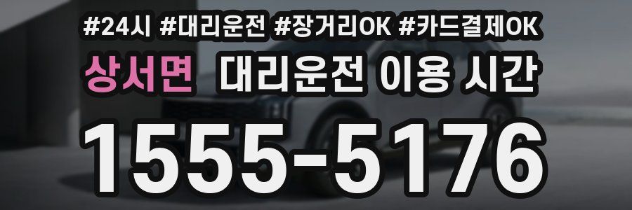 상서면 대리운전 이용 시간
