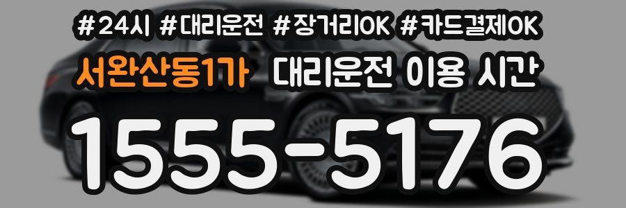 서완산동1가 대리운전 이용 시간