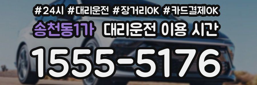 송천동1가 대리운전 이용 시간