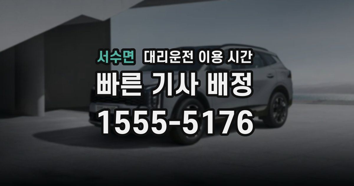 서수면 대리운전 이용 시간