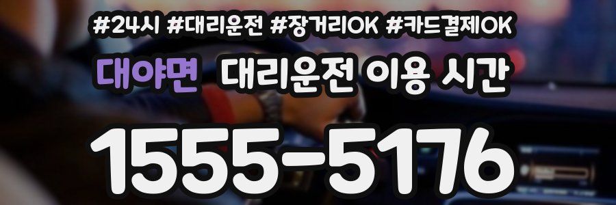 대야면 대리운전 이용 시간
