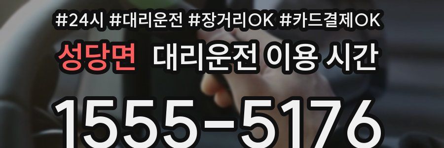 성당면 대리운전 이용 시간