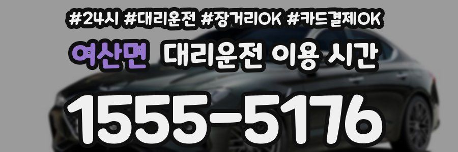 여산면 대리운전 이용 시간