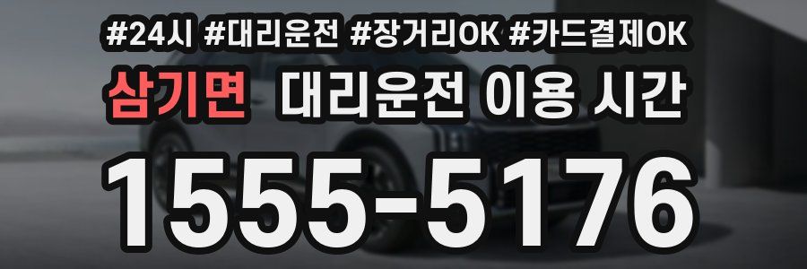 삼기면 대리운전 이용 시간