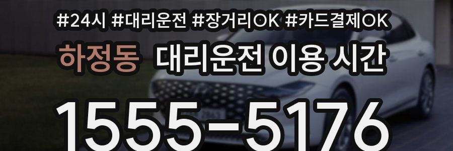 하정동 대리운전 이용 시간