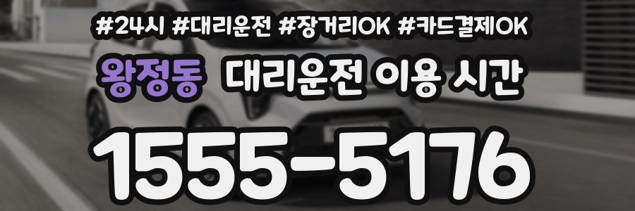 왕정동 대리운전 이용 시간