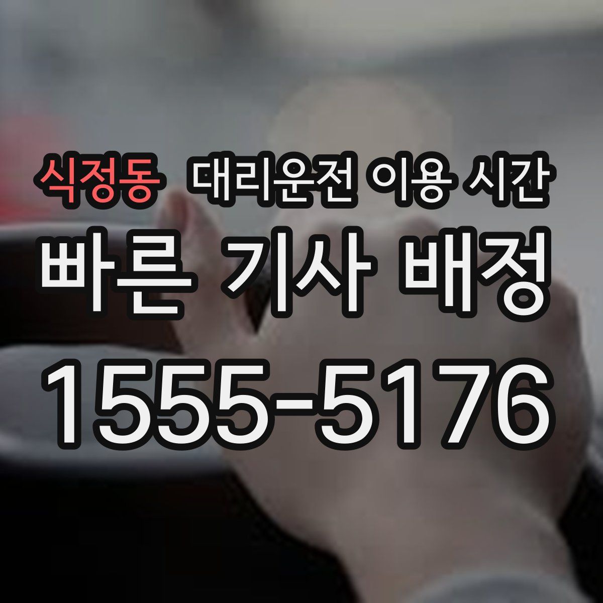식정동 대리운전 이용 시간