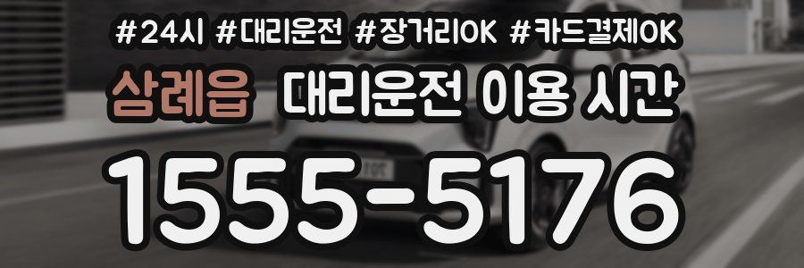 삼례읍 대리운전 이용 시간