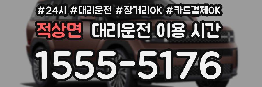 적상면 대리운전 이용 시간