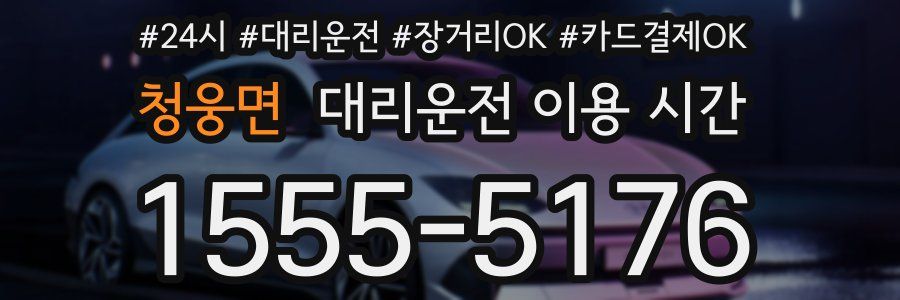 청웅면 대리운전 이용 시간