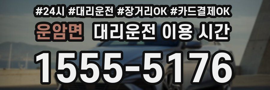 운암면 대리운전 이용 시간