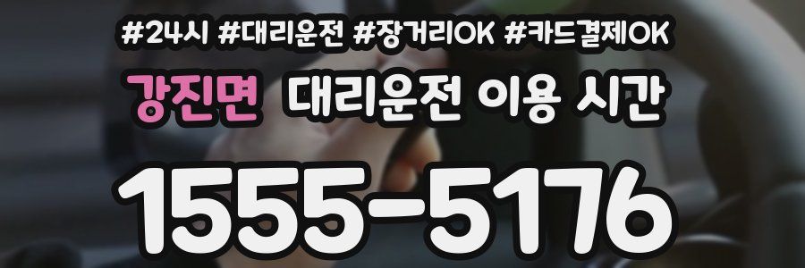 강진면 대리운전 이용 시간