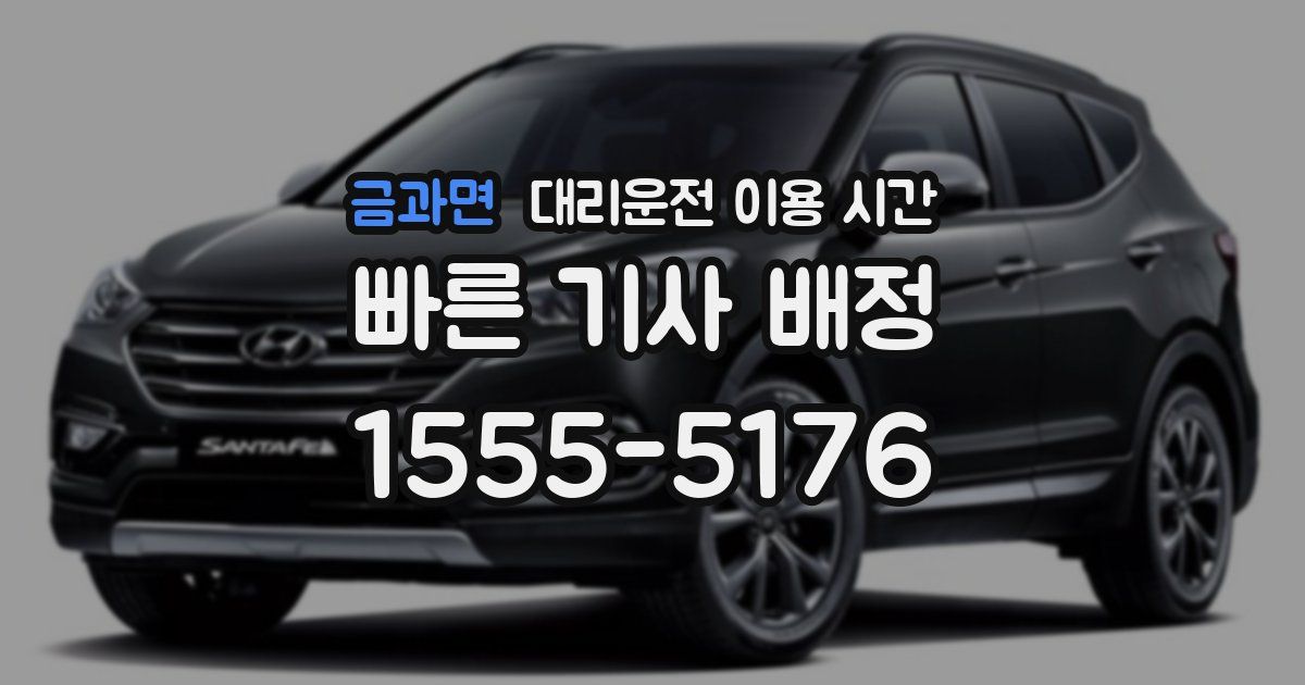 금과면 대리운전 이용 시간