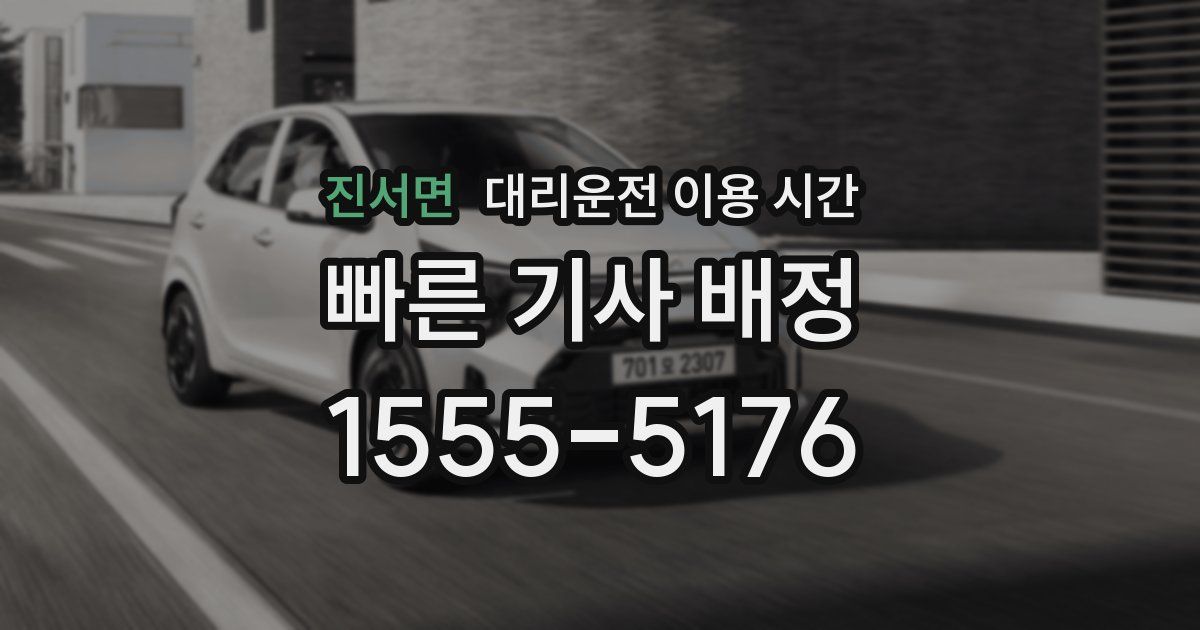 진서면 대리운전 이용 시간