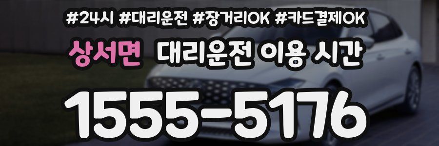 상서면 대리운전 이용 시간