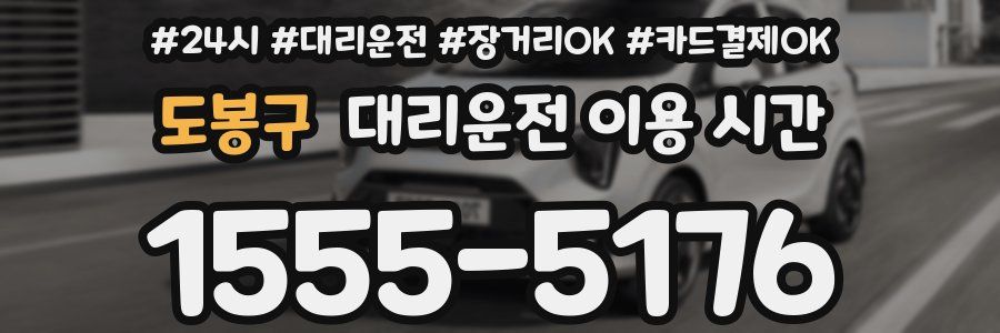 도봉구 대리운전 이용 시간