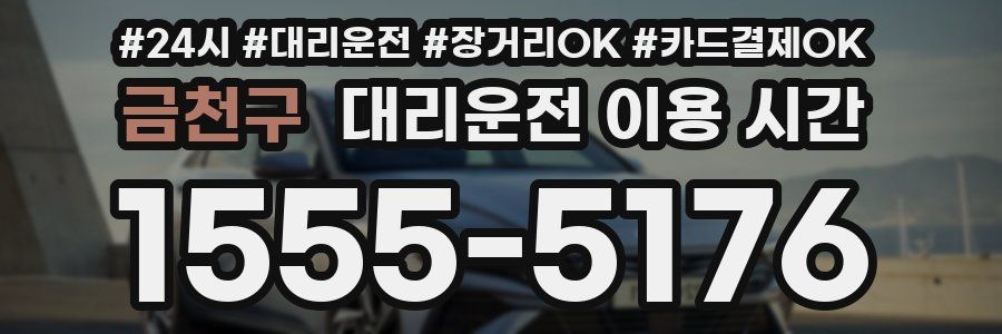 금천구 대리운전 이용 시간