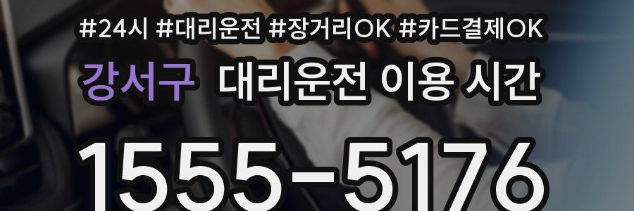 강서구 대리운전 이용 시간