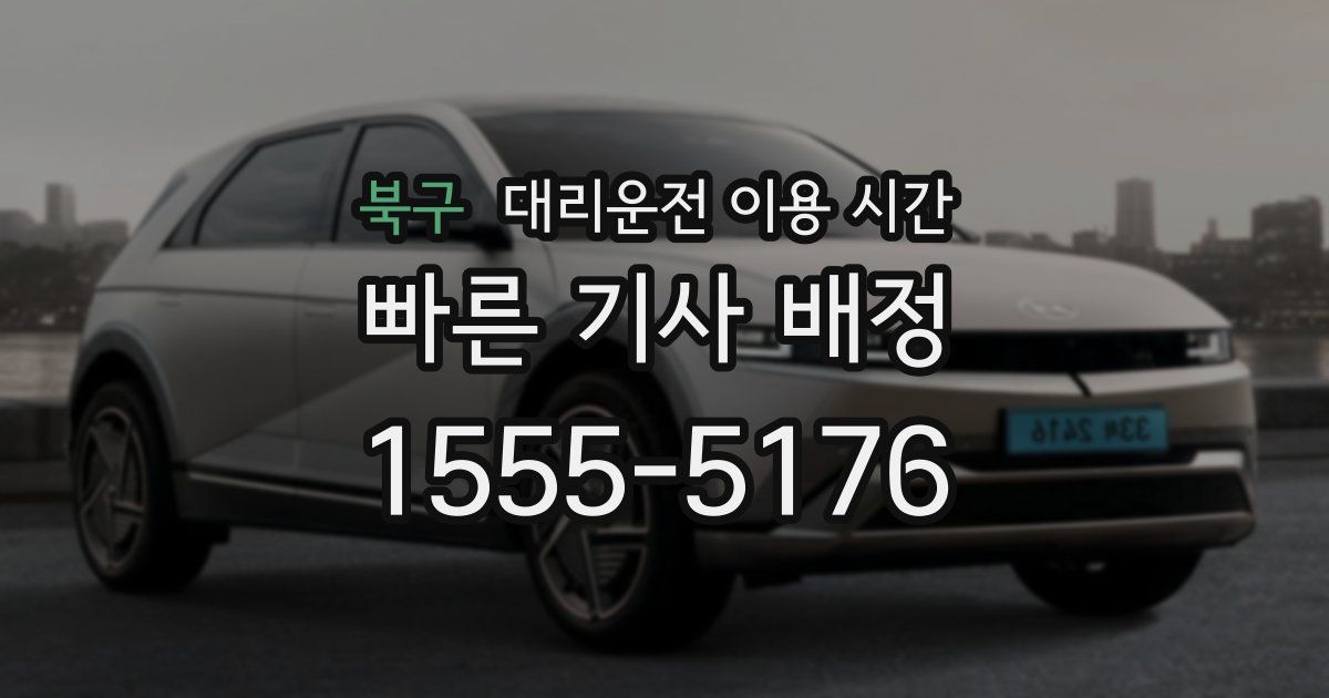 북구 대리운전 이용 시간