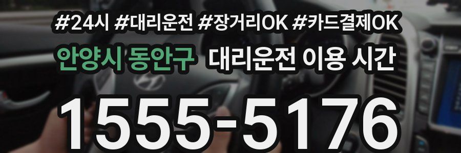 안양시 동안구 대리운전 이용 시간