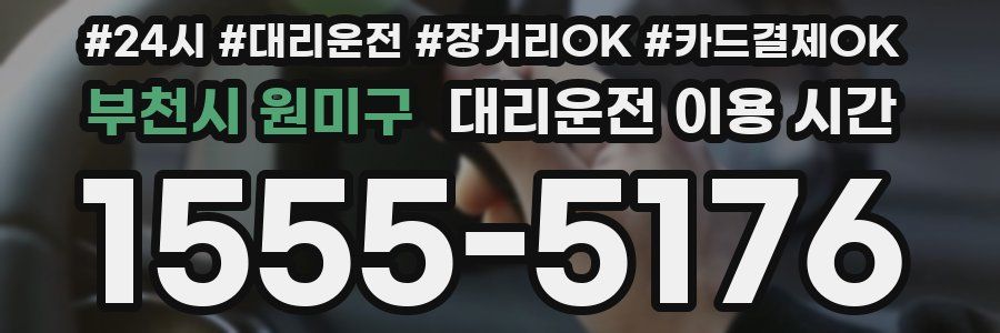 부천시 원미구 대리운전 이용 시간