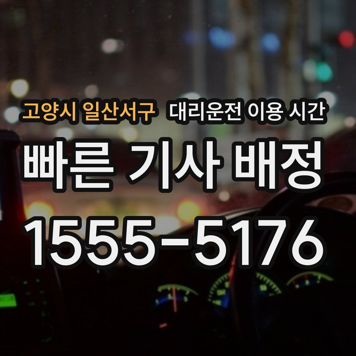 고양시 일산서구 대리운전 이용 시간