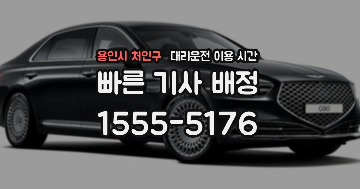 용인시 처인구 대리운전 이용 시간