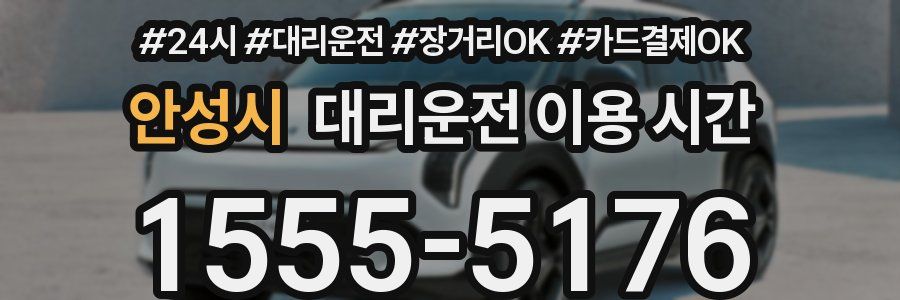 안성시 대리운전 이용 시간