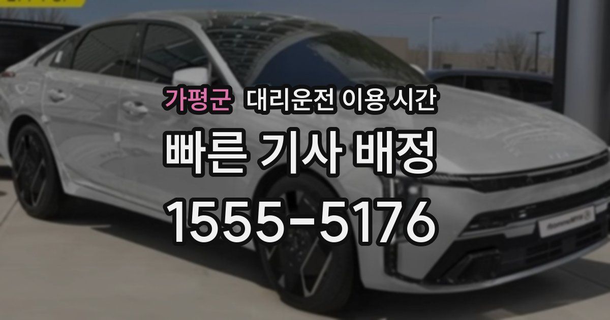 가평군 대리운전 이용 시간