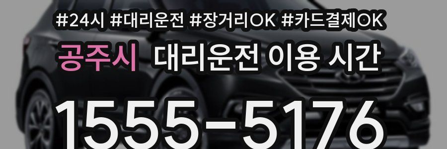 공주시 대리운전 이용 시간