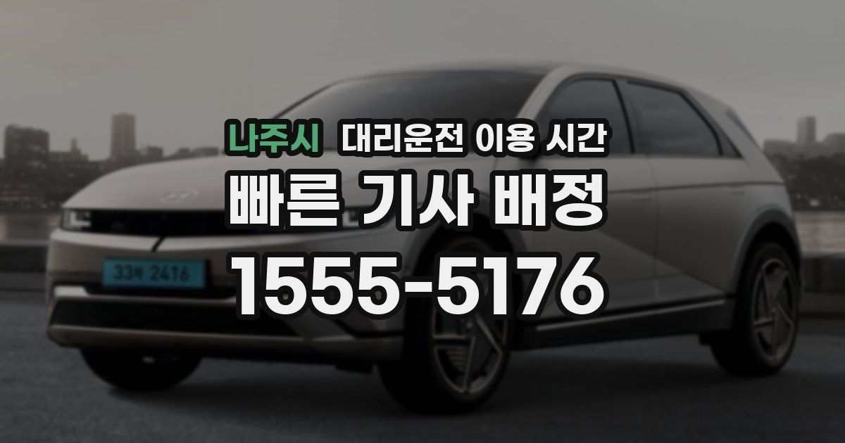 나주시 대리운전 이용 시간