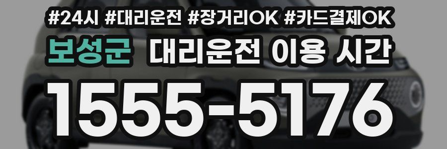 보성군 대리운전 이용 시간