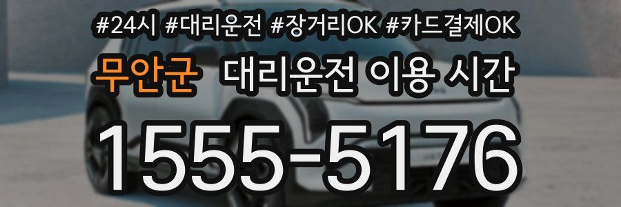 무안군 대리운전 이용 시간
